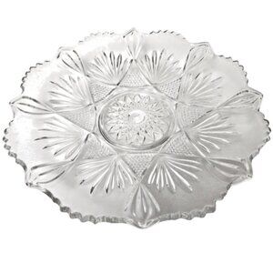 Vintage Antique Very Rare Cut Crystal Footed Center Dish/Bowl